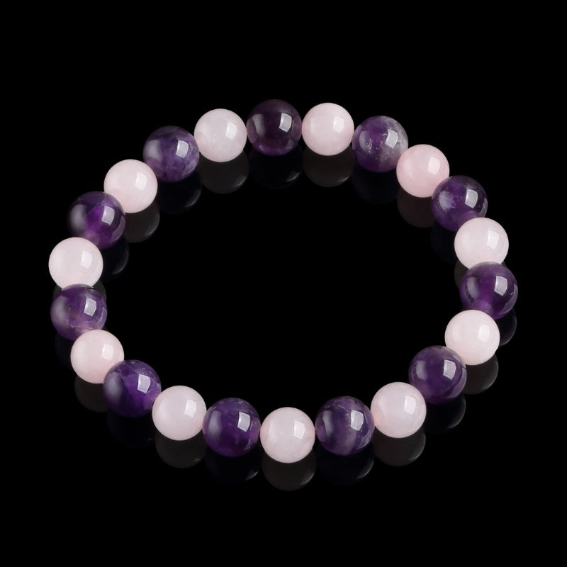 Gratitude Bracelet – Amethyst, Rose Quartz