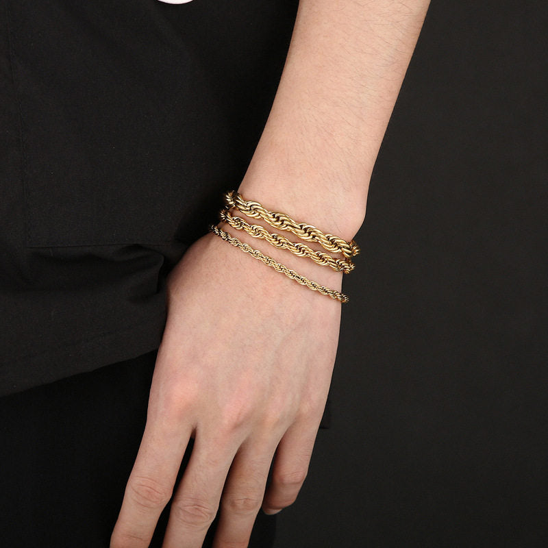 Rope Bracelet (Gold) 5mm
