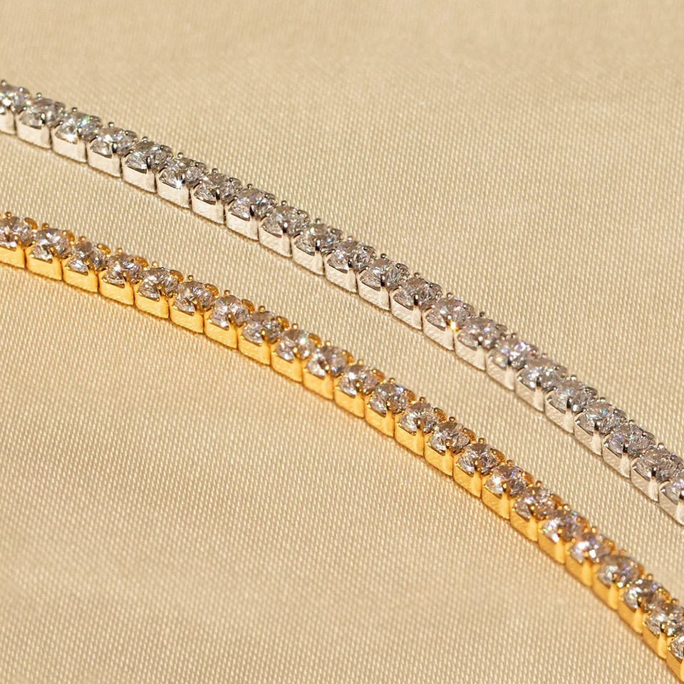 Single row diamond light luxury bracelet 12th birthday lucky stone