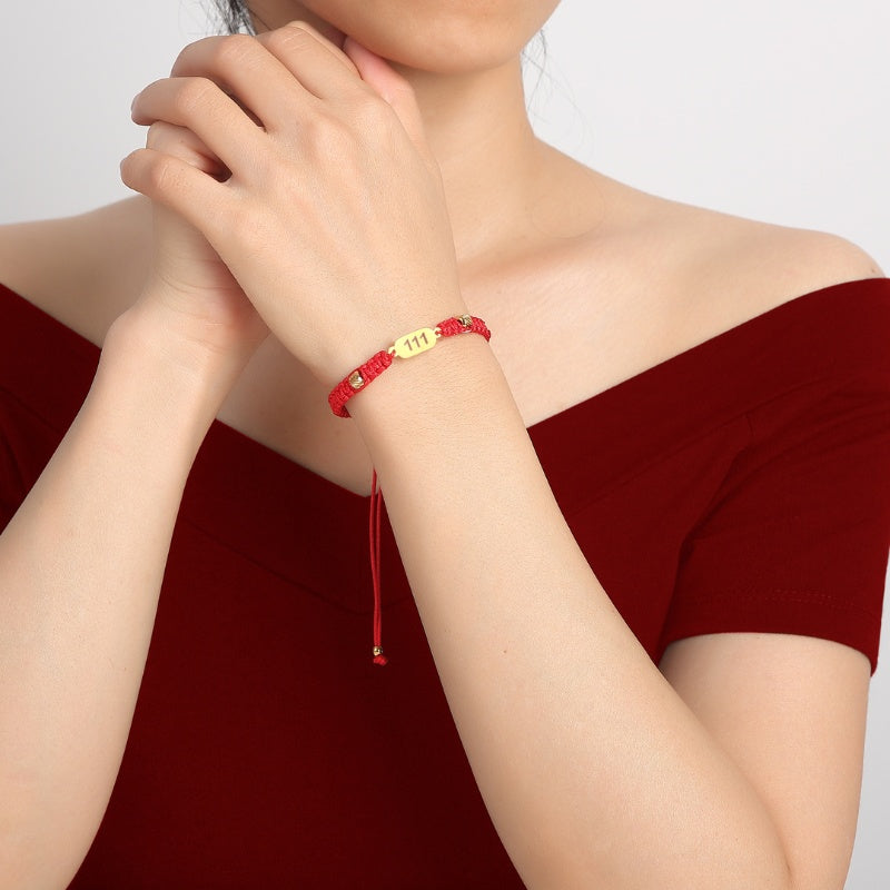 Braccialetto con numero angelico della fortuna divina 111