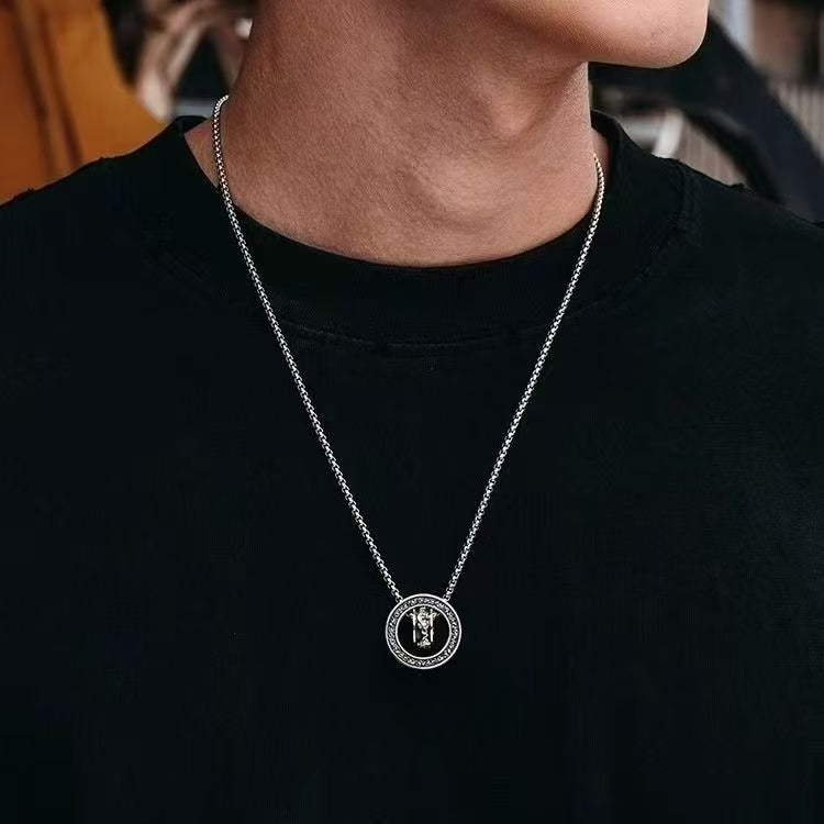 Pisces necklace with double rings to attract wealth + pendant