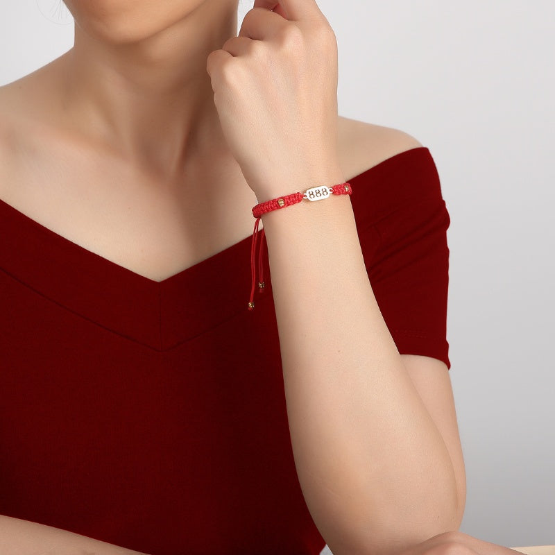 Braccialetto con numero angelico 888 Wealth Luck