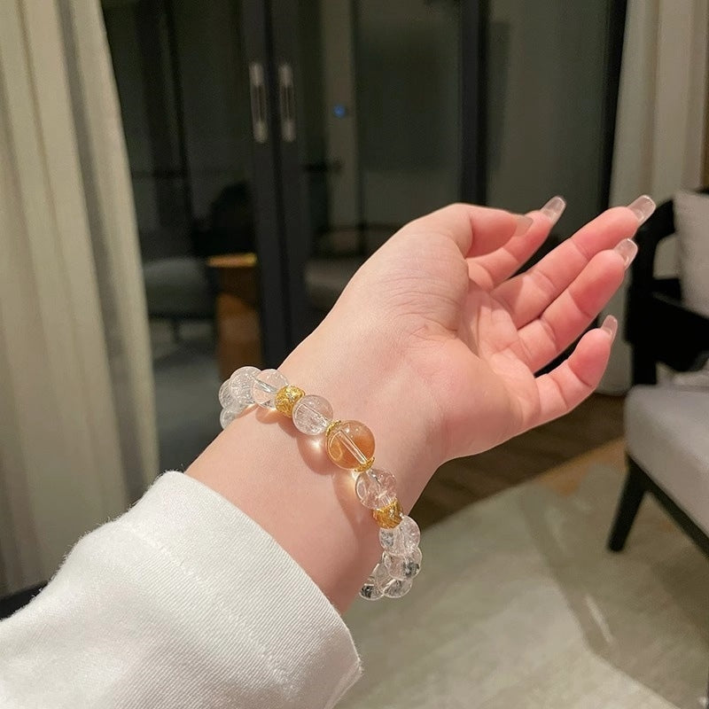 Braccialetto Maestro Guaritore in Quarzo Ialino