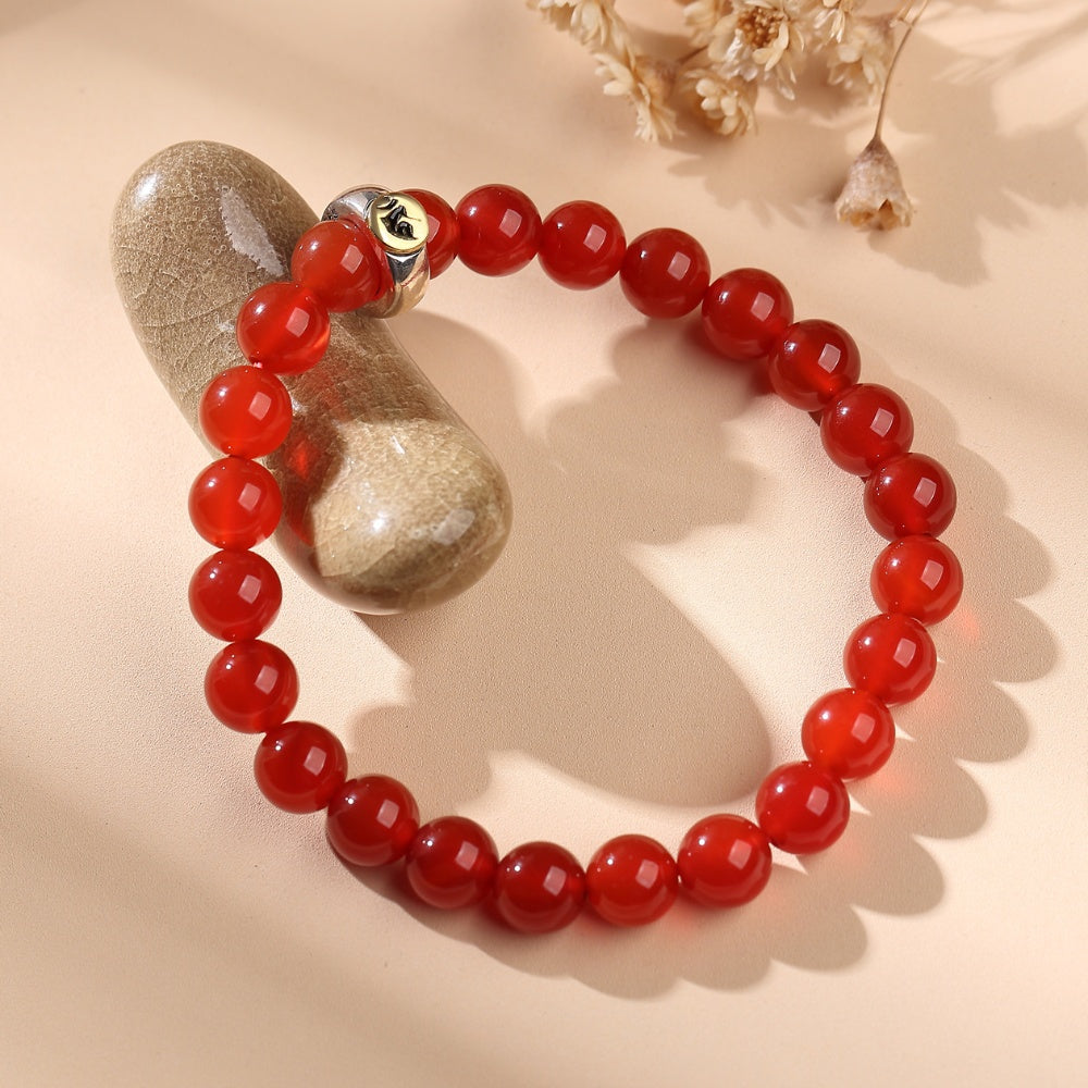 Red Agate Buddhist Guardian Deities Bracelet - Zodiac Bracelet for Luck, Protection