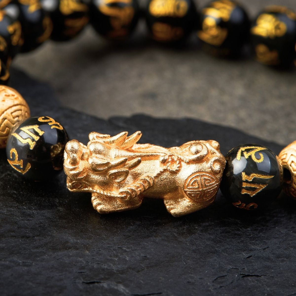 Feng Shui Bracelet - Pixiu Black Obsidian Bracelet for Wealth (Copy)