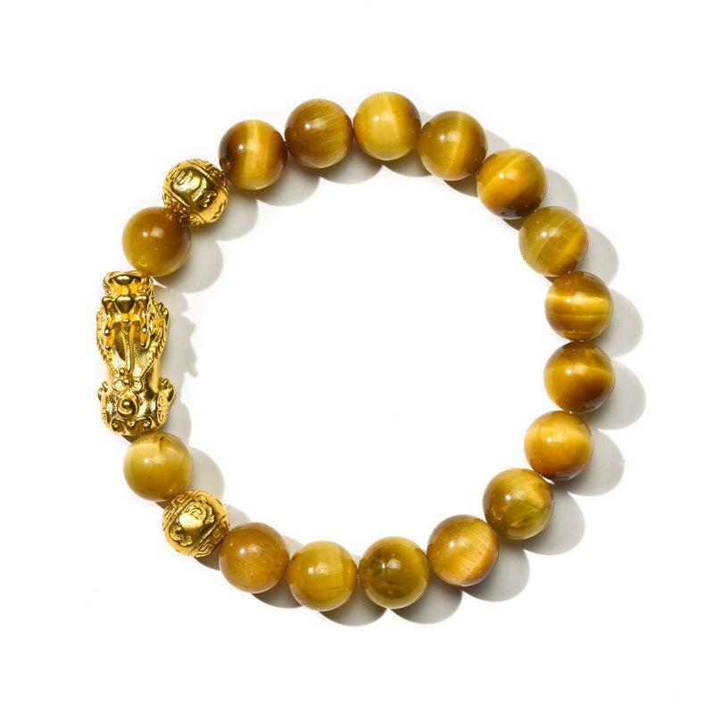 Exclusive: Gold Tiger Eye Pixiu Bracelet