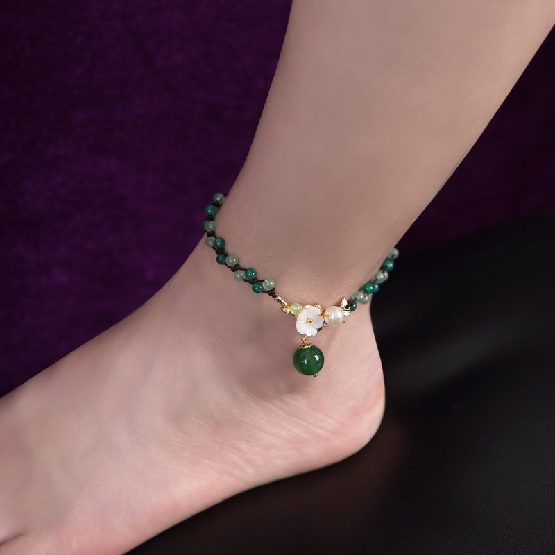 Jade Financial Success Anklet