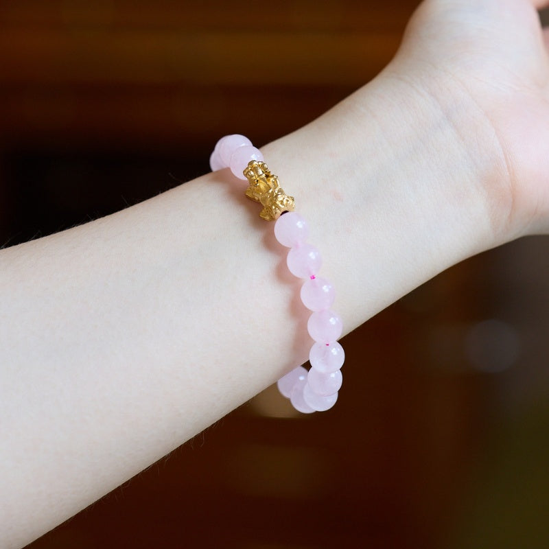 Rose Quartz Pixiu Love & Abundance Bracelet