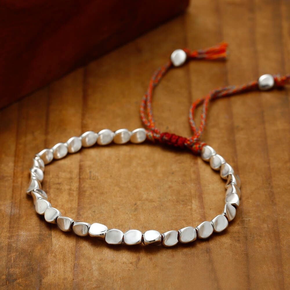 Braccialetto tibetano con perline di rame fatto a mano - Per guarigione, forza e protezione