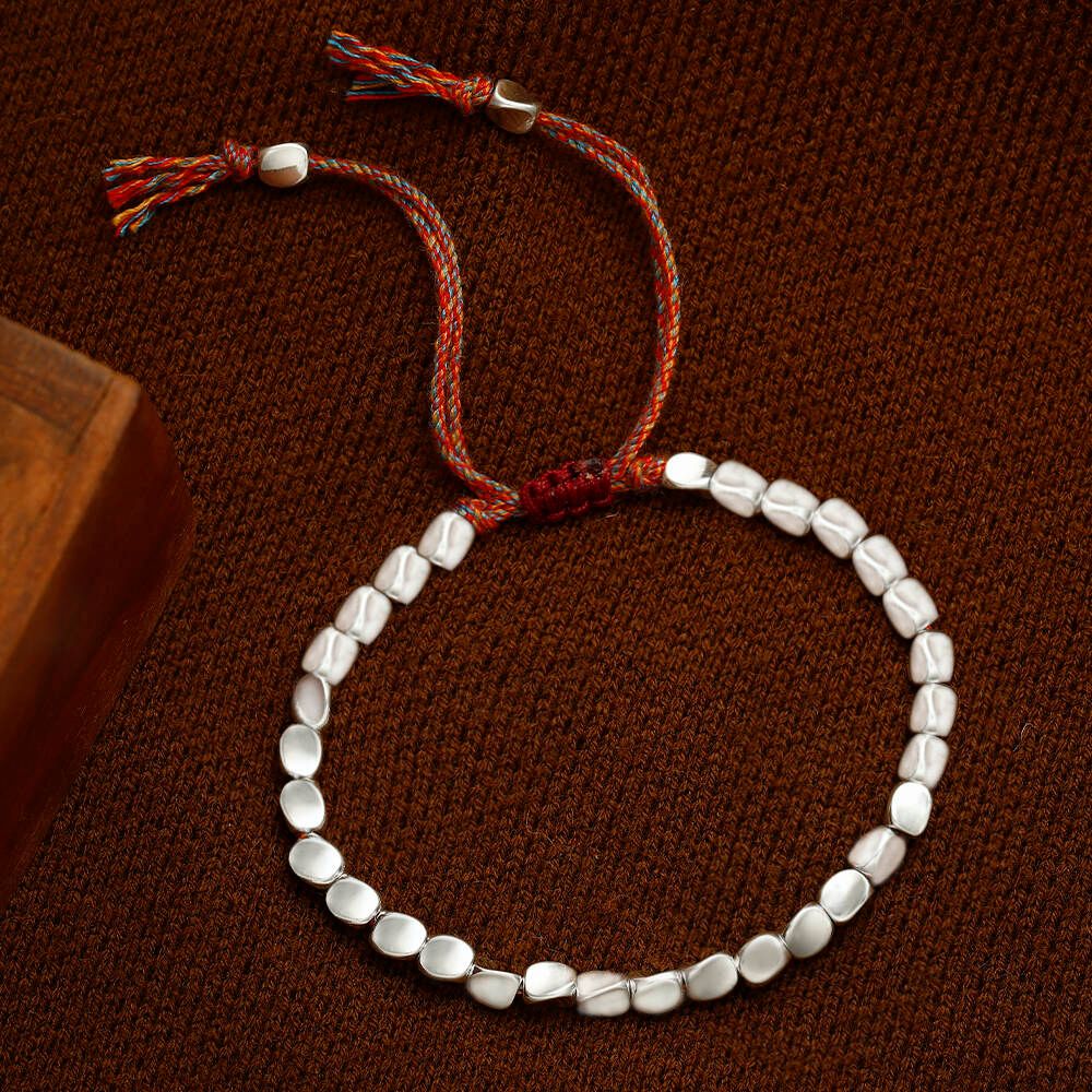 Braccialetto tibetano con perline di rame fatto a mano - Per guarigione, forza e protezione