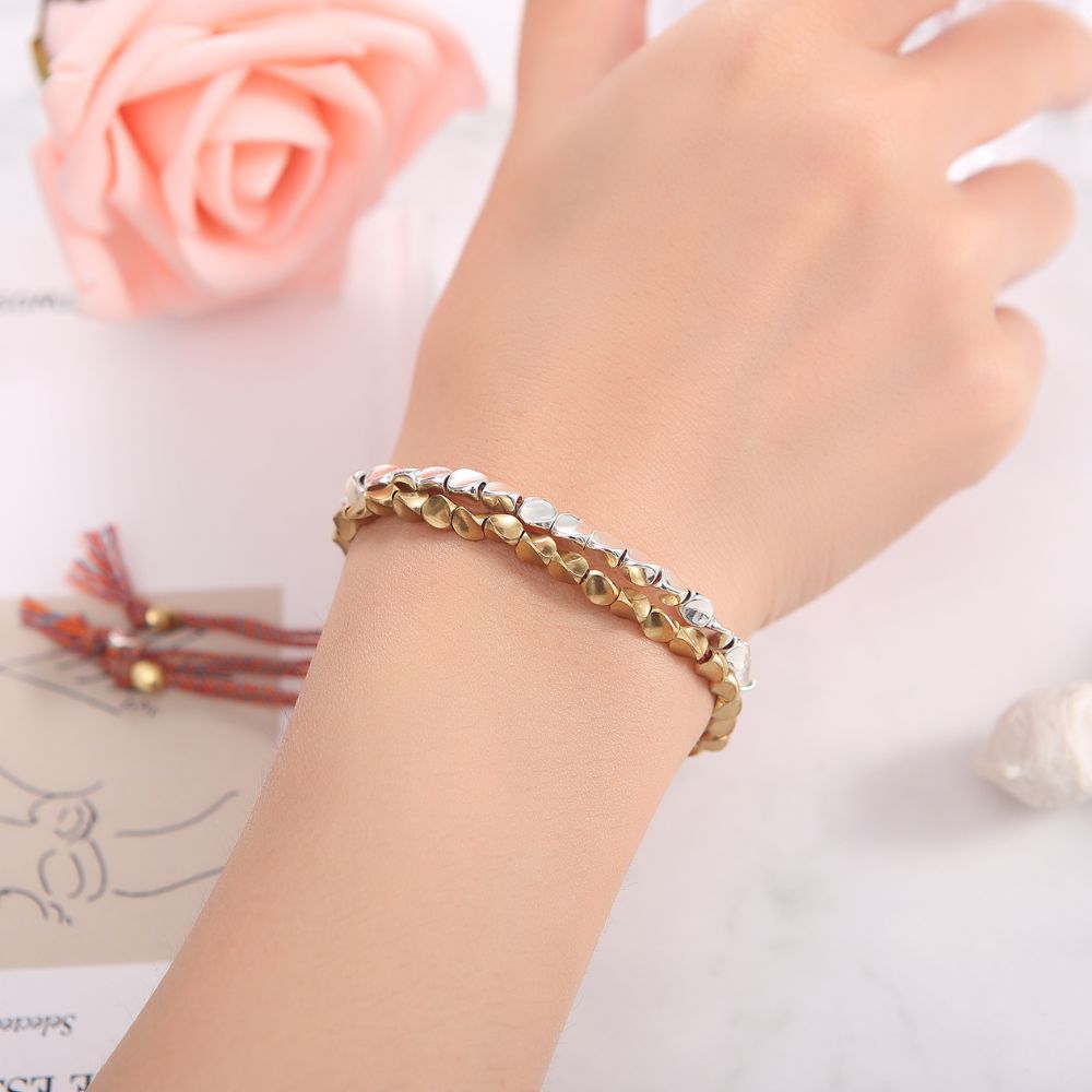 Braccialetto tibetano con perline di rame fatto a mano - Per guarigione, forza e protezione