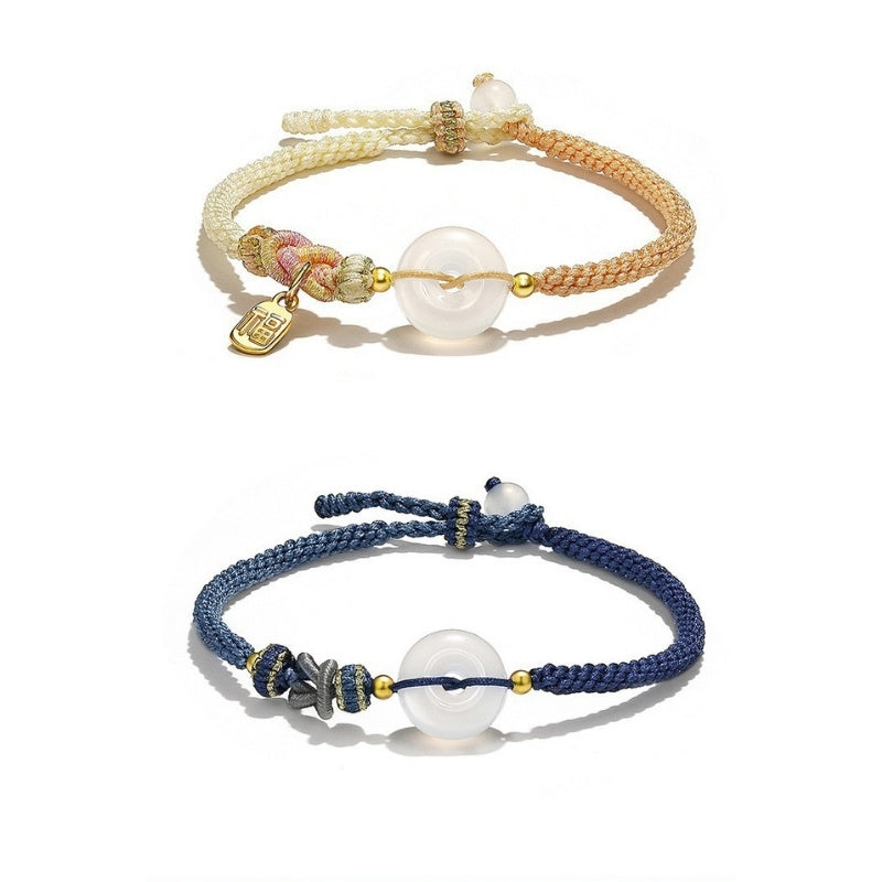 White Agate Fu Couple Bracelets - Give the Gift of Luck