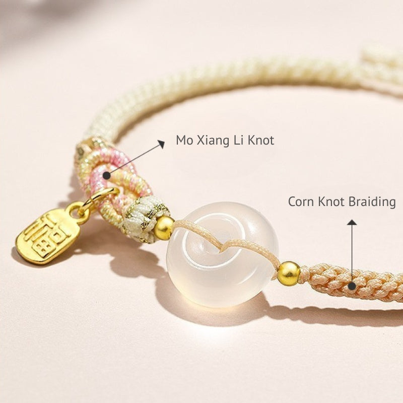 White Agate Fu Couple Bracelets - Give the Gift of Luck