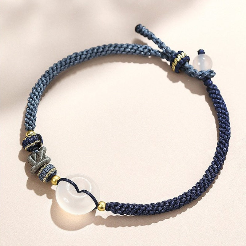 White Agate Fu Couple Bracelets - Give the Gift of Luck