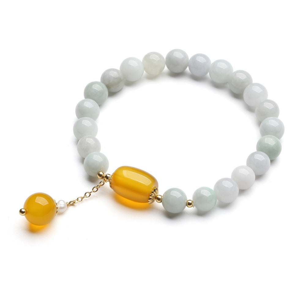 White Jade Longevity Bracelet