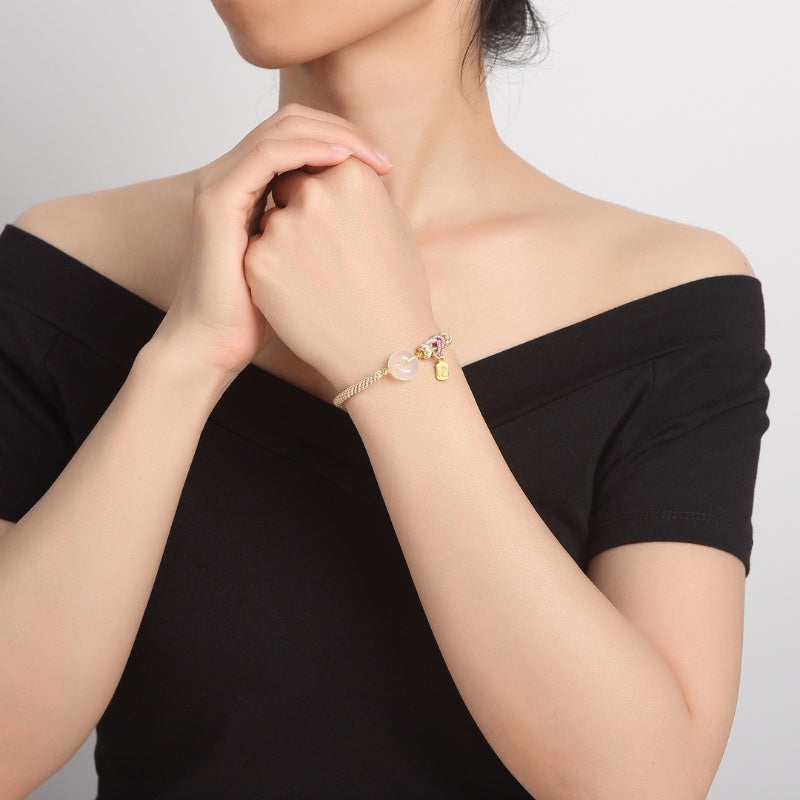 White Agate Fu Couple Bracelets - Give the Gift of Luck