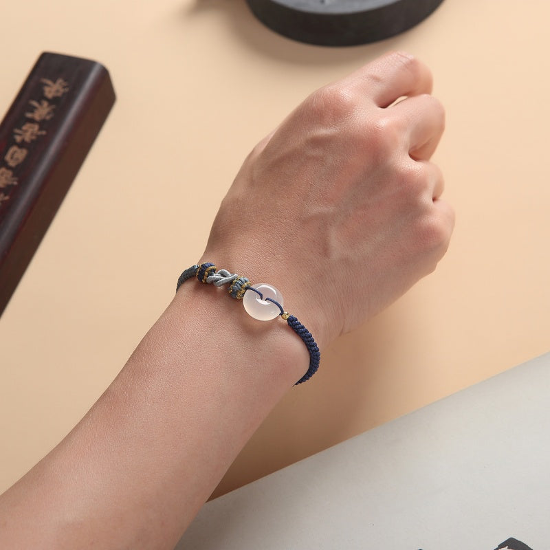 White Agate Fu Couple Bracelets - Give the Gift of Luck