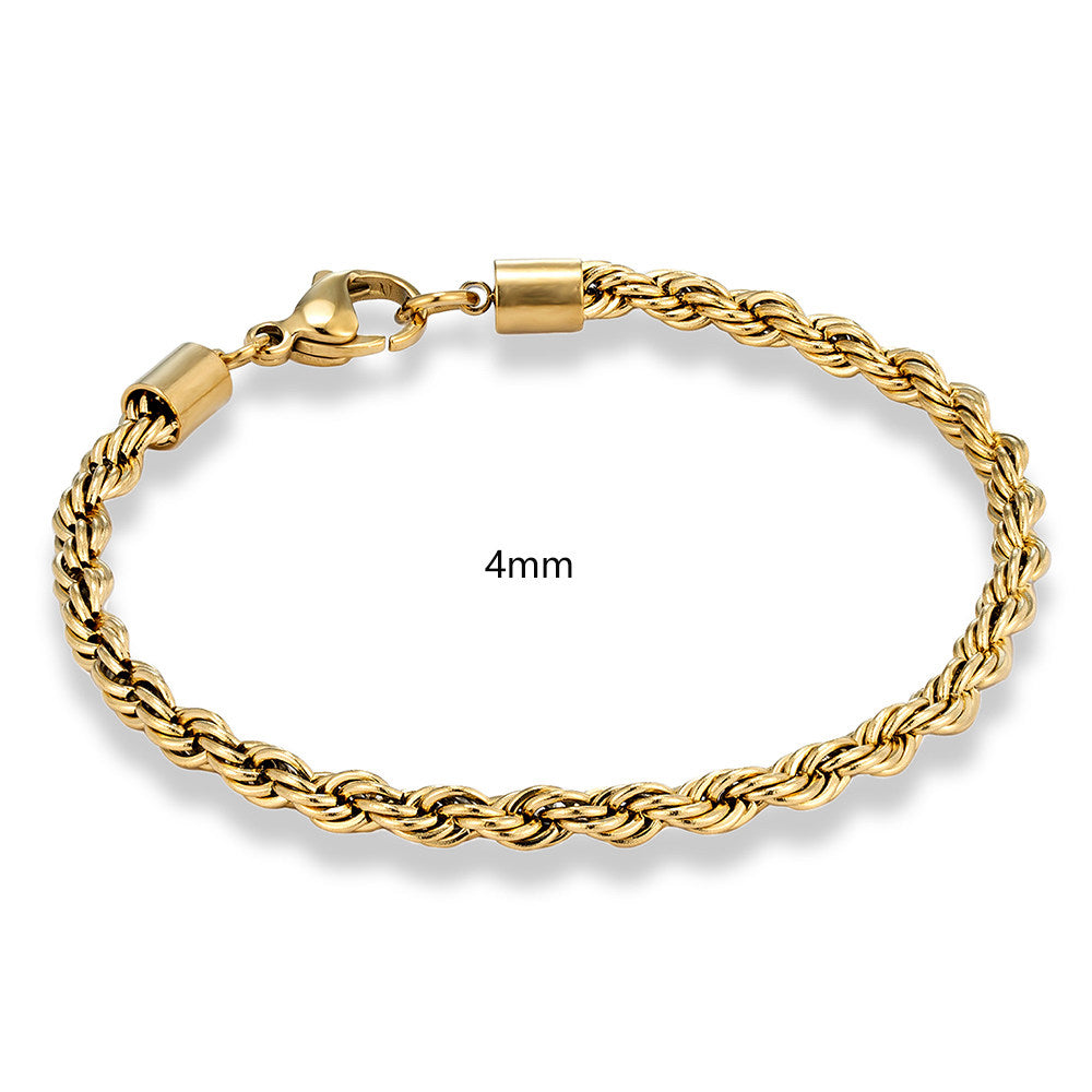 Rope Bracelet (Gold) 5mm