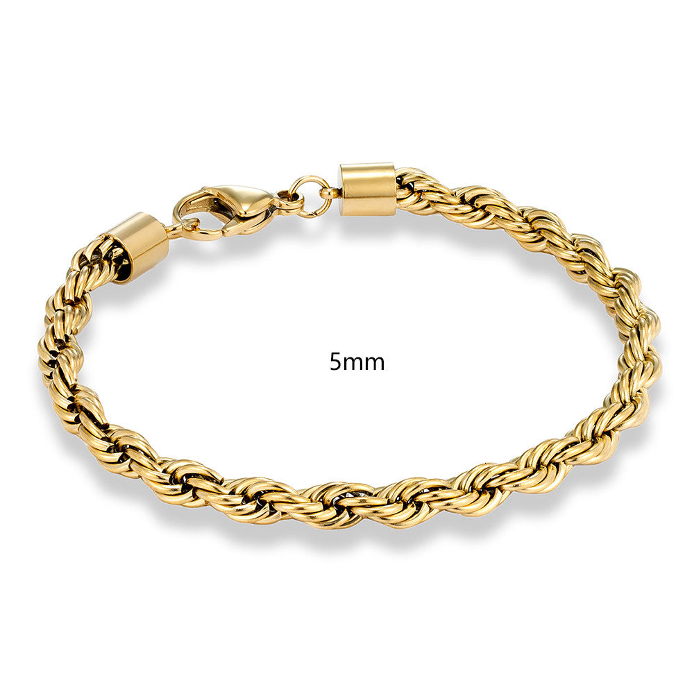 Rope Bracelet (Gold) 5mm
